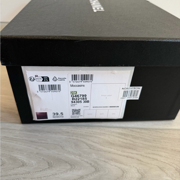 CHANEL Black Leather Loafers with Gold Detail - Picture 6 of 7